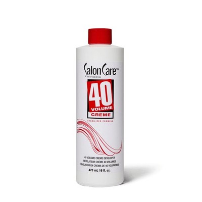 Salon Care 40 Volume Creme Developer, 16 Fl Oz (Pack of 1), Multi-colored 