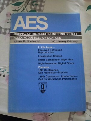 Rivista AES Audio Engineering Society, January/February 2001