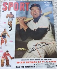1955 SPORT MAGAZINE - AL DARK NY GIANTS -  Signed