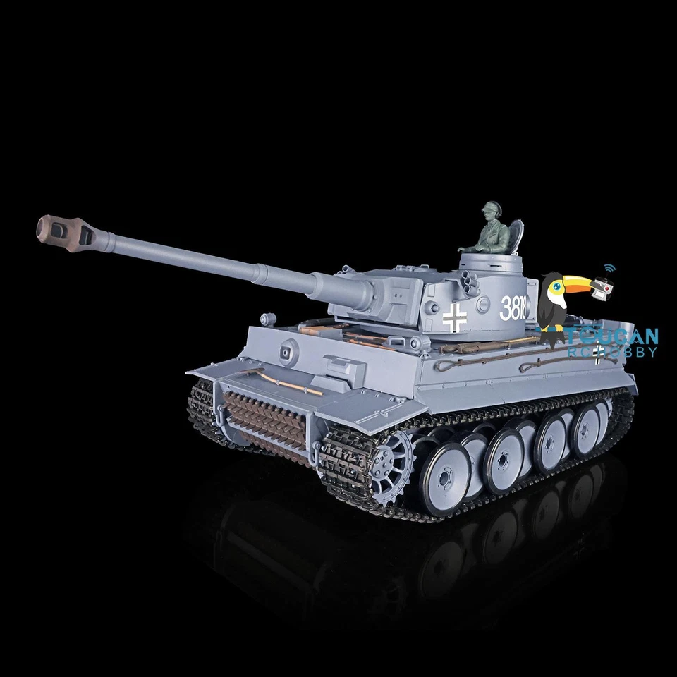 Henglong 1/16 7.0 Plastic German Tiger I 3818 Remote Control IR BB RTR Tank Smog - Image 4 of 4