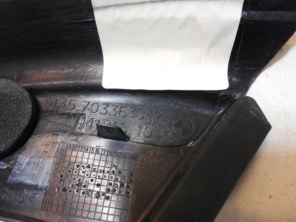 04-10 BMW 535xi E61 E60 sedán negro puerta delantera derecha pasajero ventana marco moldura Foto 4 de 4