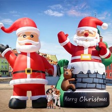 20/26/33/40FT Giant Christmas Inflatable Santa Claus  Snowman Blow Up Outdoor