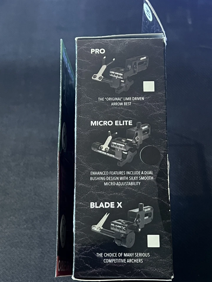 New Vapor Trail LimbDriver Micro Elite Fall Away Arrow Rest Black Left Hand - Image 3 of 3