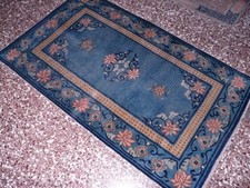 tappeto antico orientale cinese 140x85 pechino originale annodato a mano.e kilim