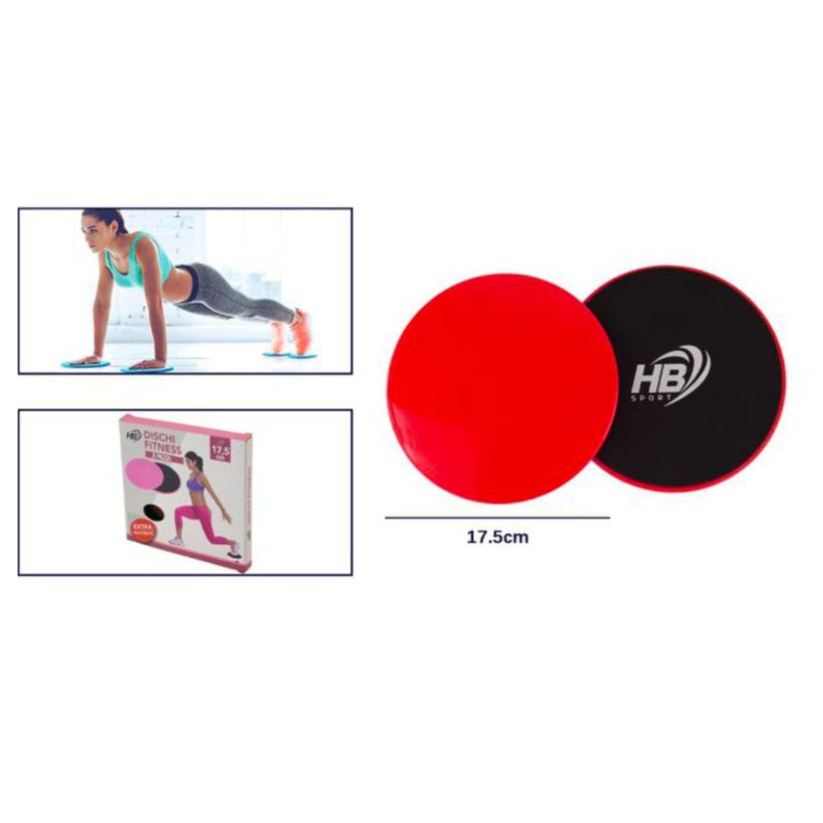 2x Gliding Discs Dischi Fitness Core Sliders per Abs Casa, Yoga, Palestra