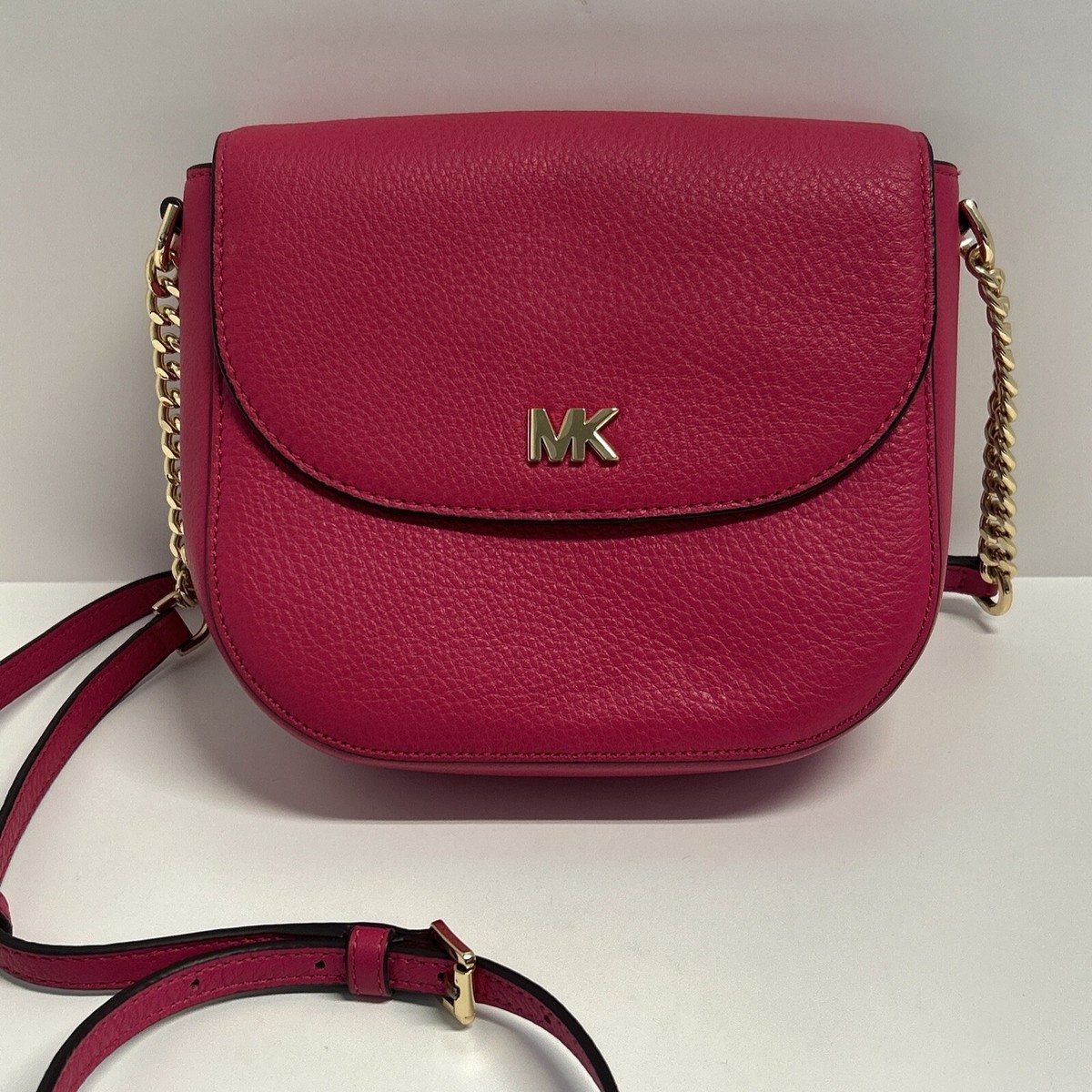 Half Dome Michael Kors Dome Crossbody Pink Mott Half Dome Leather