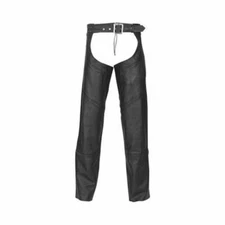 Chaps Leather Motorcycle XL Men's Highway 21 Maverick Black 489-1090X Leg 35" HB