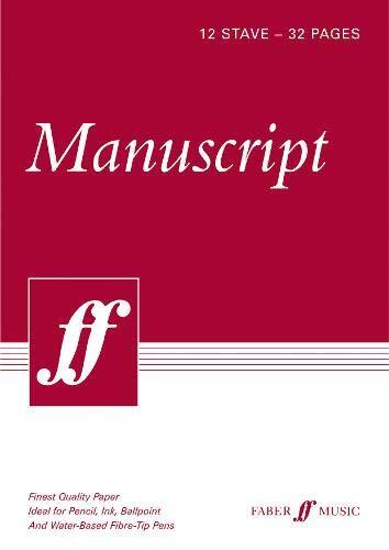32-Page A4 Manuscript Book, 12-Stave Faber Music - Image 2