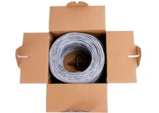 Cat5e Grey Ethernet 1000Ft Cable Wire UTP 24AWG CCA Twisted Pair UTP Bulk Cable