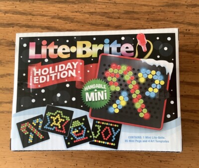 NEW Sealed LITE BRITE Hangable Mini Travel HOLIDAY EDITION 90 Pieces Christmas