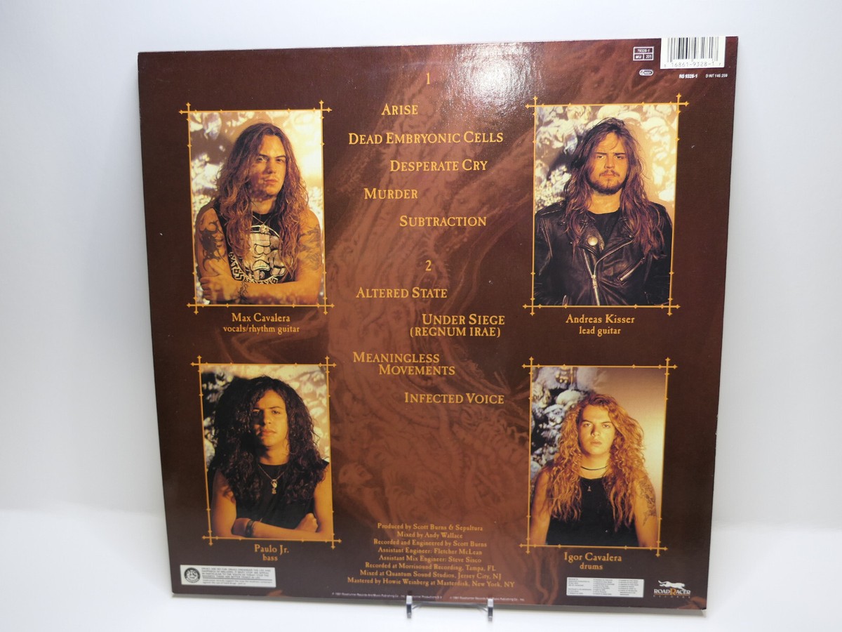 Sepultura – Arise / EUROPE 1991 Roadracer Records – RO 9328
