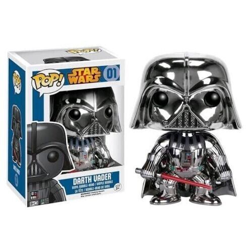 Star Wars Chrome Darth Vader #01 Pop Vinyl Inc Protector - Picture 1 of 7