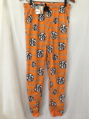 DragonBall-Z Men's Orange Graphic Lounge Sleep Jogger Pants sizes