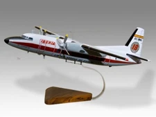 Fokker F27-400 Friendship Iberia Desk Wood Airplane New Model Small Scale 1/100