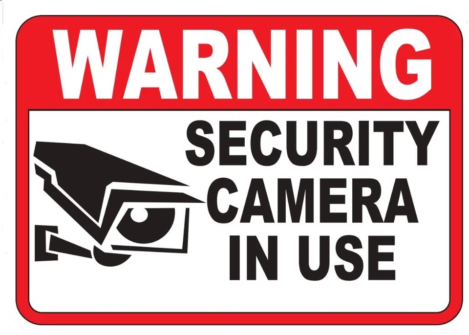 12x SECURITY CAM IN USE Surveillance Burglar Alarm Decal Warning Stickers Safety - Image 2 of 4