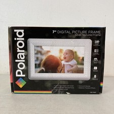 PARTS ONLY Polaroid 7" Digital Picture Silver Textured Hi-Resolution LED Screen
