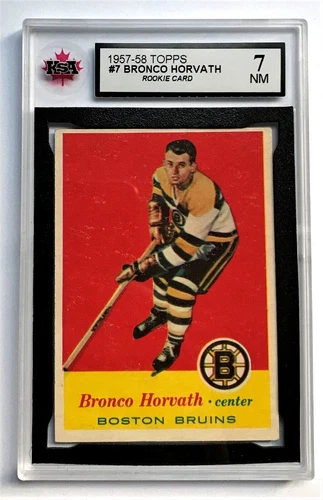 1957-58 Topps #7 Bronco Horvath Rookie KSA 7 NM