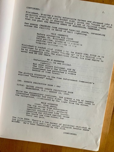 ORIGINAL SCREENPLAY: TIMECOP 1994 - by Mark Verheiden - Jean-Claude Van Damme - Bild 5 von 8