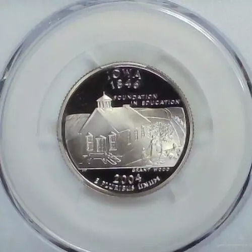 2004-S 25C State Quarter Iowa PCGS PR69 DCAM CLAD 24wrl0515 - Image 3 of 4