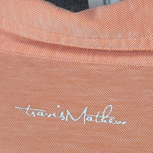 Travis Mathew Polo Shirt Mens Medium Orange Short Sleeve Golf Logo - Picture 13 of 14