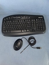 Microsoft Wireless Multimedia Keyboard 1.1 Model 1014 w Receiver Dongle Untested