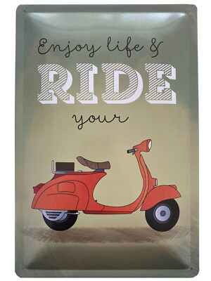 Blechschild 30 x 20 cm Enjoy Life & Ride Your Bike