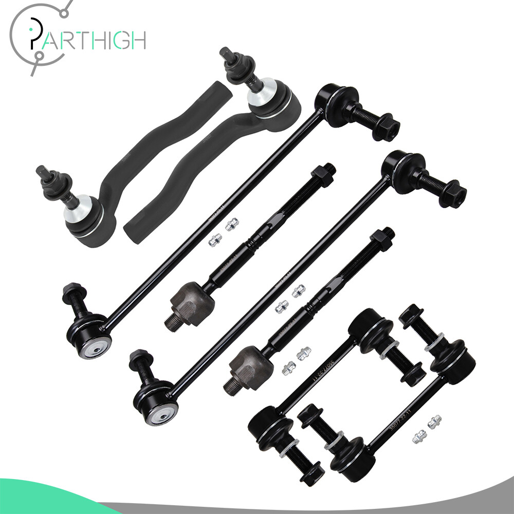 Car-modification7 8-Piece Front & Rear Tie Rod End Kit For 2013-2018 Ford Fusion, Edge, Lincoln MKX & MKZ – Greasable