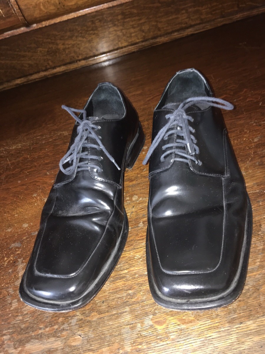 Via Spiga Mens Silvio Oxford Shoes Black Square Toe Lace Up  display picture 2