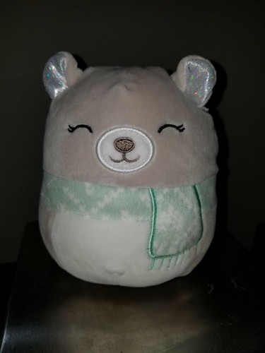 Squishmallow Bristle Bear Gray Scarf 