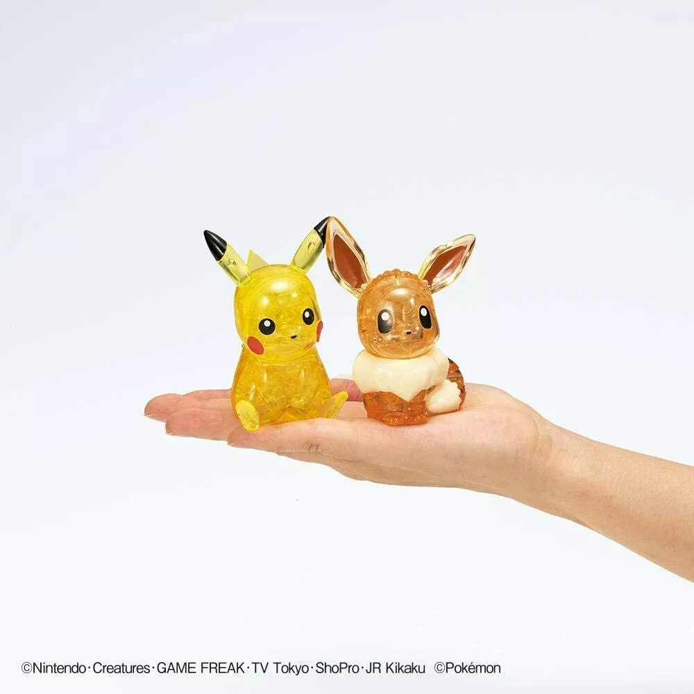 Pokemon Crystal 3D Puzzle Pikachu Eevee 48 Pieces Japan Import Cute back  view