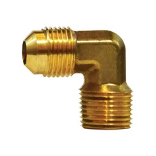Holyoke Brass Half Union Elbow 3/8" Flare x 1/2" NPT Fitting LP Propane Gas