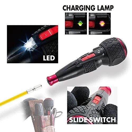 Vessel Electric Ball Grip Screwdriver with 5 Bits 220 USB-5 Japan import - Image 3 of 4