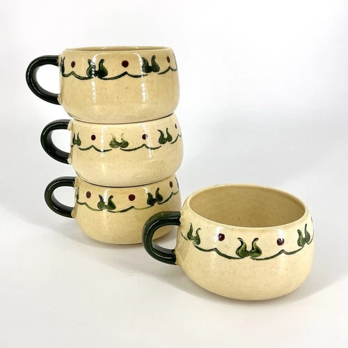 Vintage Metlox Poppytrail Homestead Provincial Cups Set Of 4