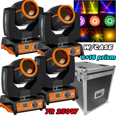Moving Head Light 7R 230W LED Beam DMX Stage Light Zoom Gobo 16+8Prism DJ Party