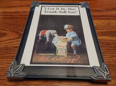 Kellogg's Toasted Corn Flakes 5x7 Framed Pic Girl/Elephant