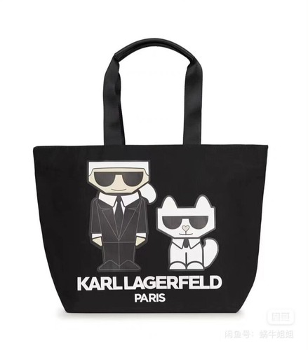 Karl Lagerfeld Paris Kristen Canvas Tote Bag NWT Laptop - Picture 4 of 6