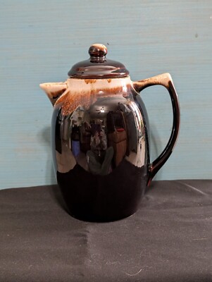 Vintage Pfaltzgraff Brown Drip Glazed Pitcher #303 Coffee Pot Carafe With Lid