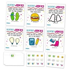 Jokes Valentines Day Cards Gifts for Kids School, 24 Pack Funny Valentine