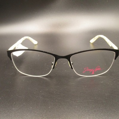 Jenny Lynn Vivacious Women's Semi-Rimless Eyeglass Frames Black Cream 53-17-135