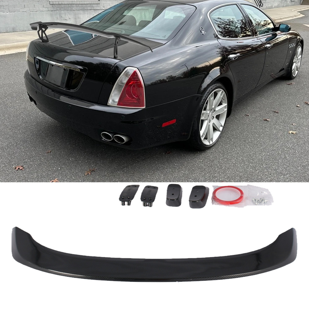 Carbon Fiber Rear Trunk Spoiler Lip Roof Tail Wing For Maserati Quattroporte