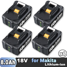 4X 8.0Ah For Makita 18V original LXT Li-Ion BL1830B BL1850 BL1860 BL1815 Battery