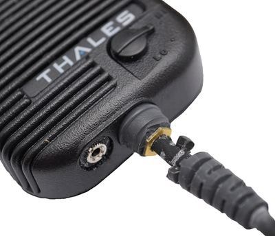 実物 ユニバーサルPTT 10pin マリタイム MBITR PRC-148 Thales Prc-148 MBITR Speaker Microphone 1600469-4 PTT Hand Mic for