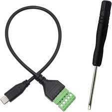 USB C Terminal, Type C Male Screw Terminal Block Connector Solderless Pluggable
