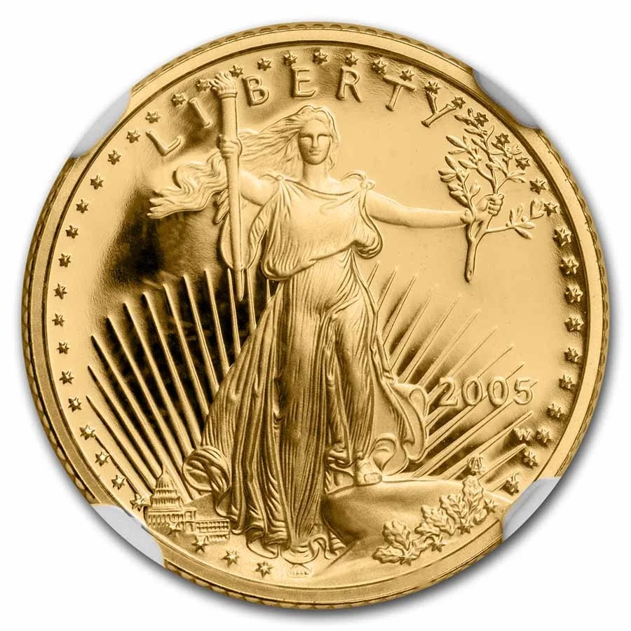 2005-W 1/10 oz Proof American Gold Eagle PF-69 NGC - Image 2 of 3