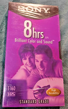New Sony 8 Hours Premium Grade T-160 VHS High Durability Brilliant Color  Sound