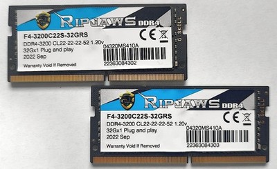 G.SKILL 64 GB (2x 32GB) - DDR4-3200 - CL22 - SO-DIMM - Notebook-Arbeitsspeicher