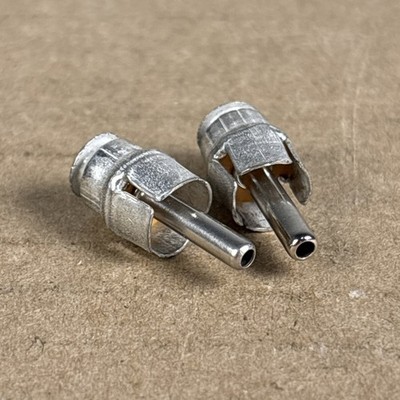 2 New Metal RCA Plugs Shorting Style for Vintage Tube Amplifier (Qty Available)