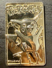 1999 Pok mon Burger King Pikachu 23K Gold Plated Limited Edition Card