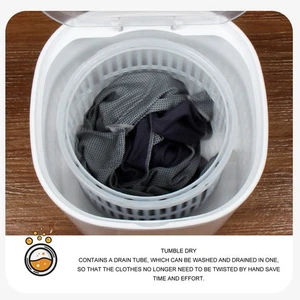 White Portable Mini Washing Machine 4.5L Small Turbine Laundry Washer With SG
