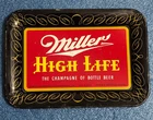NICE SHINY Vintage 1952 Miller High Life Beer Tip Tray Sign Milwaukee Wisconsin
